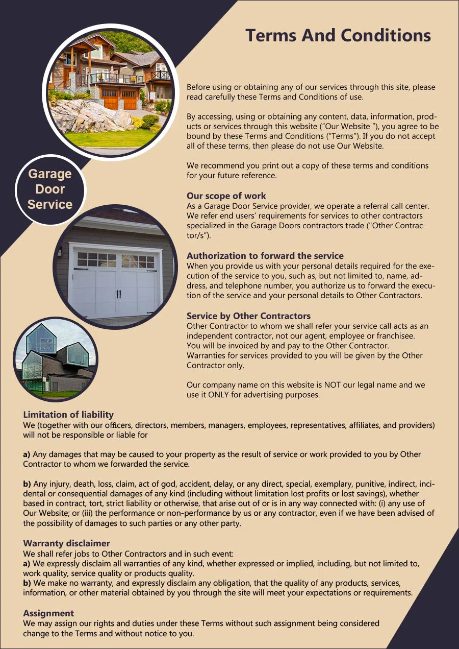 Garage Door Mobile Service Indianapolis, IN 317-558-9360